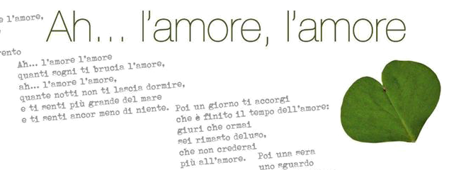 Ah…l’amore, l’amore